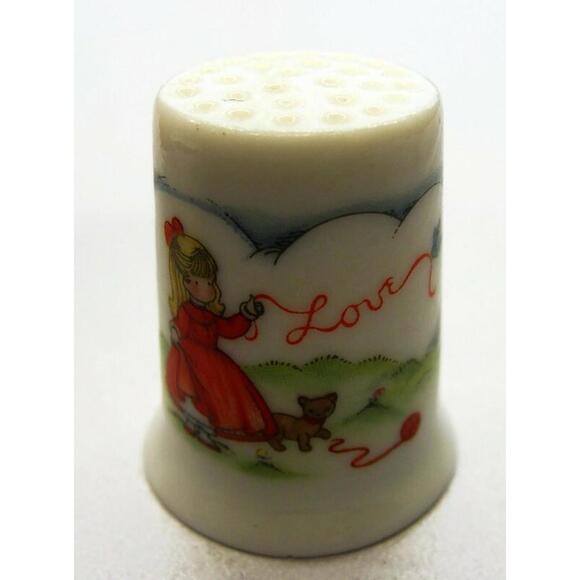 Thimble Girl With Ribbon J.W. Anglund Love - Picture 8 of 12